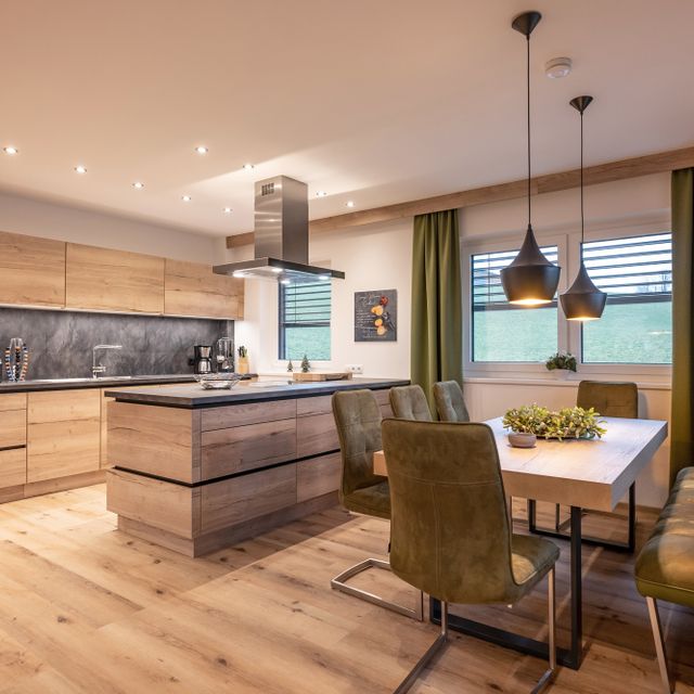 Penthouse apartment kitchen and dining area